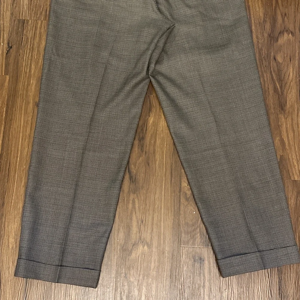 Hart Schaffner Marx Mens Dress‎ Pants 34R (36x29) Houndstooth Pleated 100% Wool